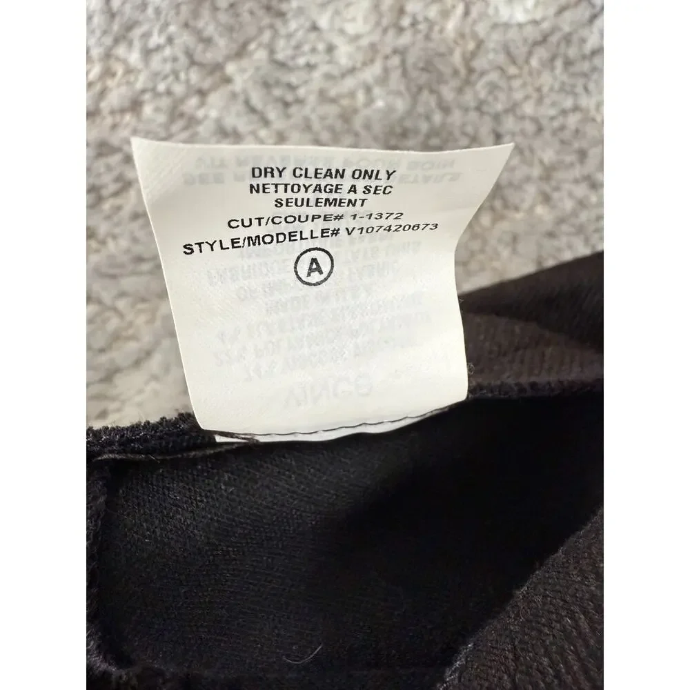 Vince Size 10 Stretch Flat Front Casul Pants Brown Button Zip - Picture 7 of 12